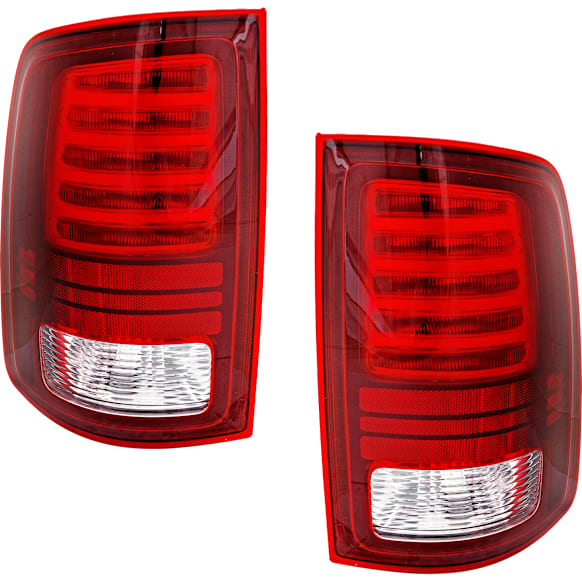 Driver and Passenger Side LED Tail Lights, with Bulbs