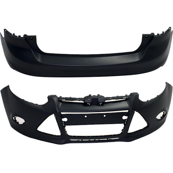 2012-2014 Ford Focus - Hatchback Front and Rear Primed Bumper Cover