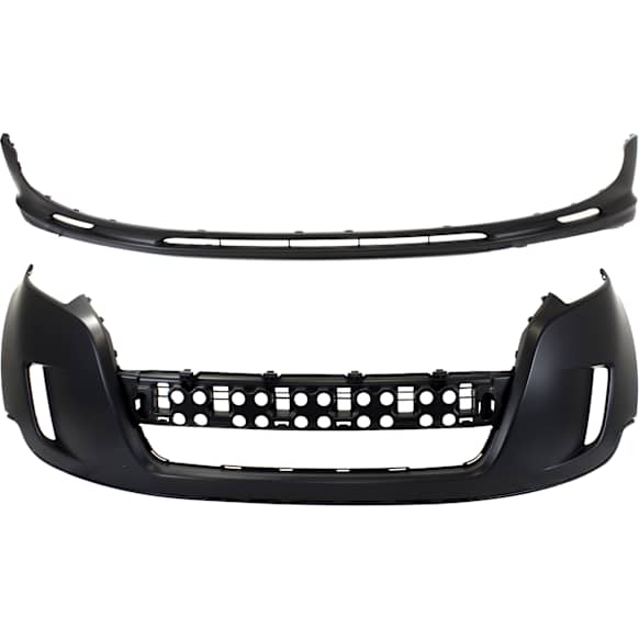 2013 Ford Edge - Front, Upper and Lower Primed Bumper Cover, CAPA Certified
