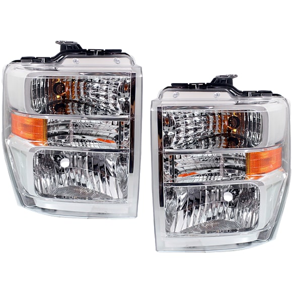 2011 Ford E-150 - Driver and Passenger Side Halogen Headlight, With bulb(s), OE Replacement