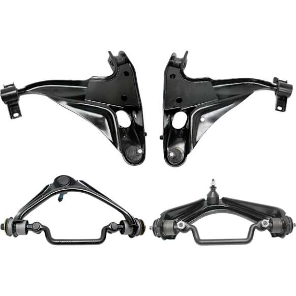 Front, Driver and Passenger Side, Upper and Lower Control Arms