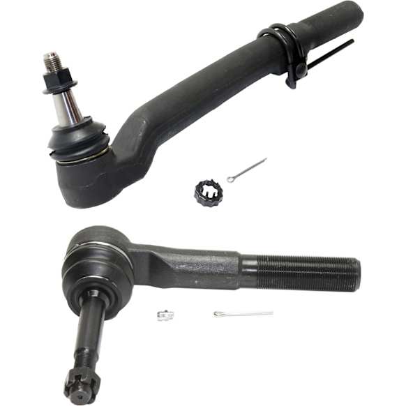 Front, Driver and Passenger Side, Outer Tie Rod Ends