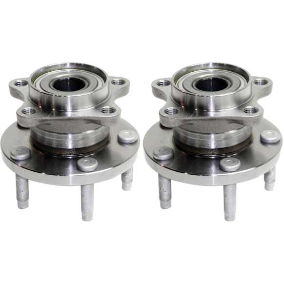 Rear, Driver and Passenger Side Wheel Hub, 5 Lugs, With Bearing, AWD, 3.5L, 6Cyl