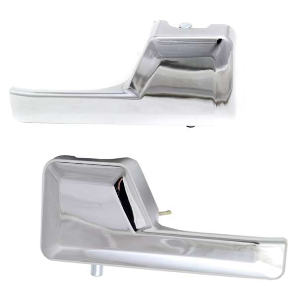 2007-2011 Ford Edge - Front, Driver and Passenger Side Interior Door Handles, Chrome, Without Door Lock Hole