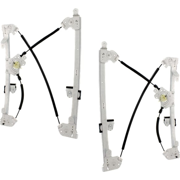 Front, Driver and Passenger Side Power Window Regulator, Without Motor