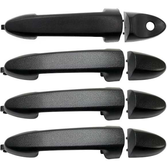 2010 Mazda Tribute GS - Front and Rear, Driver and Passenger Side Textured Black Exterior Door Handle, Front Driver Side - With Key Hole; Front Passenger Side and Rear Driver and Passenger Side - Without Key Hole, Sport Utility