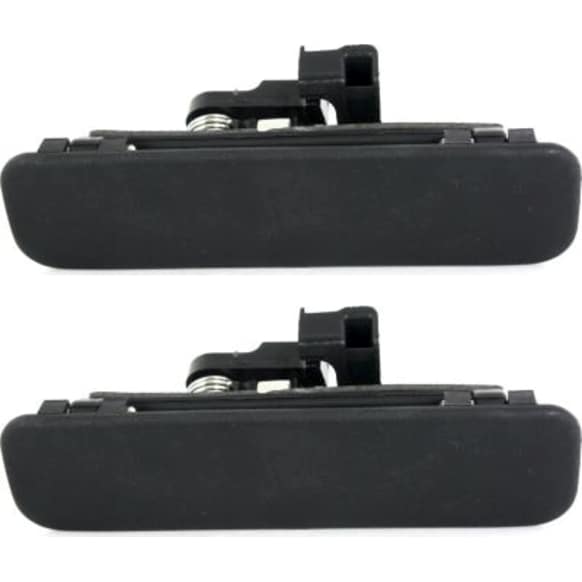 Rear, Driver and Passenger Side Smooth Black Exterior Door Handle, Without Key Hole