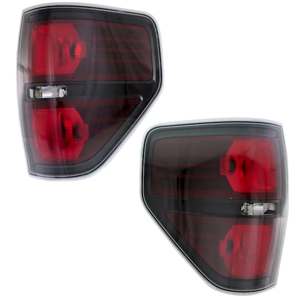 2010 Ford F-150 - Driver and Passenger Side Halogen Tail Light, Without bulb(s), Styleside, OE Replacement, Extended Cab Pickup