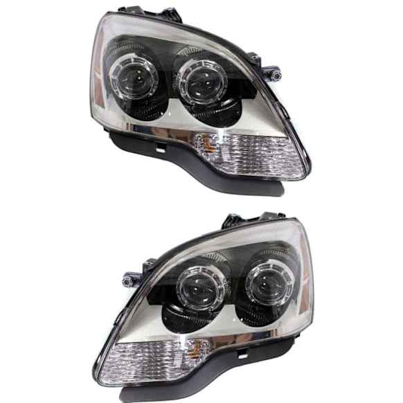 2011 GMC Acadia - Driver and Passenger Side Halogen Headlight, With bulb(s), OE Replacement