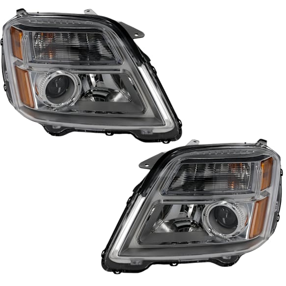 2012 GMC Terrain - Driver and Passenger Side Halogen Headlight, With bulb(s), OE Replacement