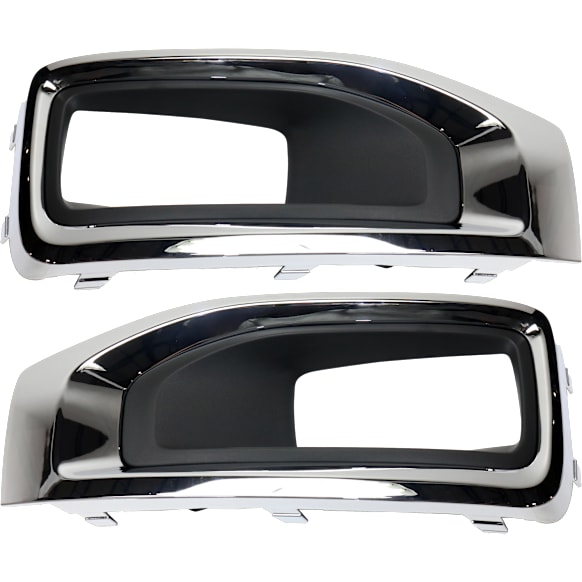 Front, Driver and Passenger Side Fog Light Trims, Primed