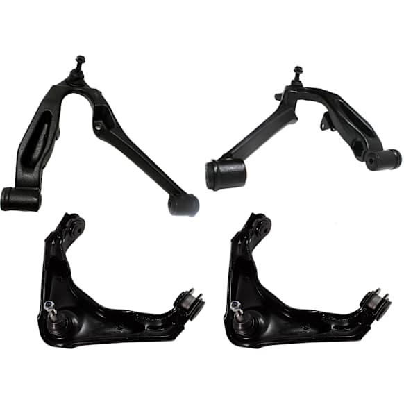 Front, Driver and Passenger Side, Upper and Lower Control Arms, With Front Torsion Bar Spring