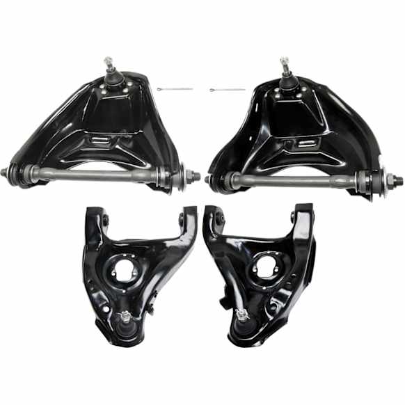 Front, Driver and Passenger Side, Upper and Lower Control Arms