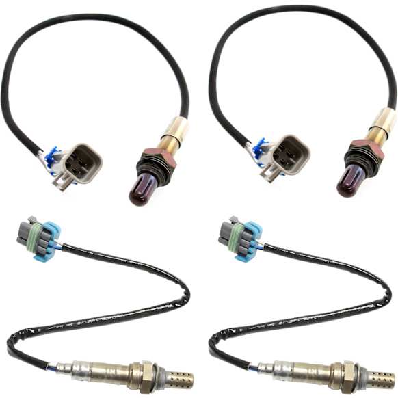 Before and After Catalytic Converter, Front and Rear Oxygen Sensors, Set of 4, 4-Wire, 6 Cylinder