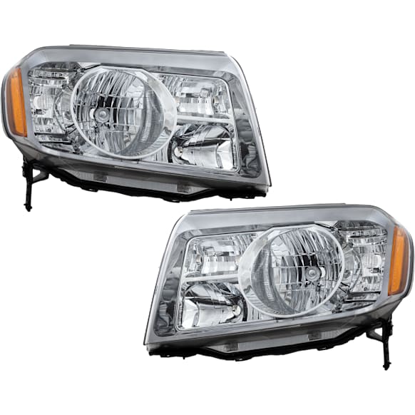 2011 Honda Pilot - Driver and Passenger Side Halogen Headlight, Without bulb(s), OE Replacement