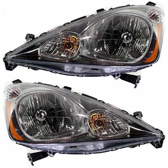 2011 Honda Fit - Driver and Passenger Side Halogen Headlight, With bulb(s), OE Replacement