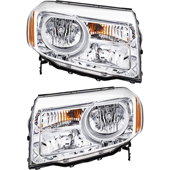 2015 Honda Pilot - Driver and Passenger Side Halogen Headlight, With bulb(s), OE Replacement
