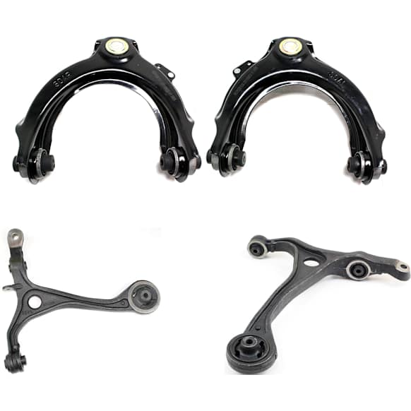 Front, Driver and Passenger Side, Upper and Lower Control Arms