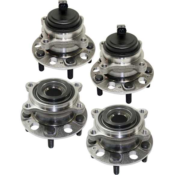2015 Hyundai Equus Ultimate - Front and Rear, Driver and Passenger Side Wheel Hub, RWD, 5 Lugs, With Bearing, With Sensor