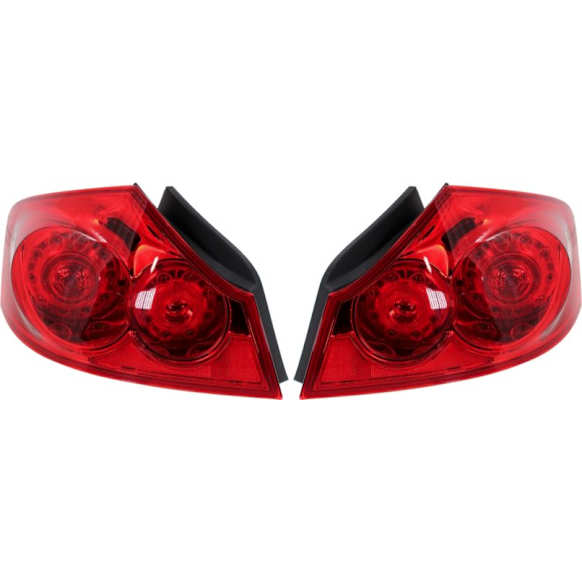 2009-2013 Infiniti G37 - Driver and Passenger Side Halogen Tail Light, With bulb(s), OE Replacement