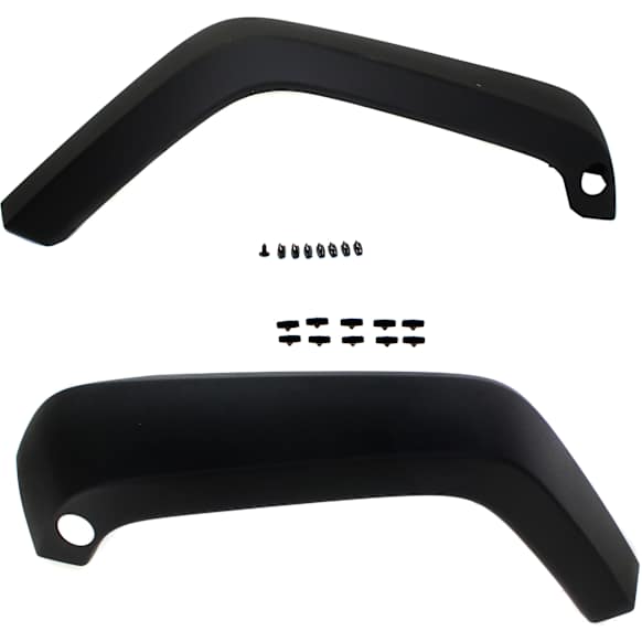 2016 Jeep Wrangler - Front, Driver and Passenger Side, Fender Flares, Textured Black
