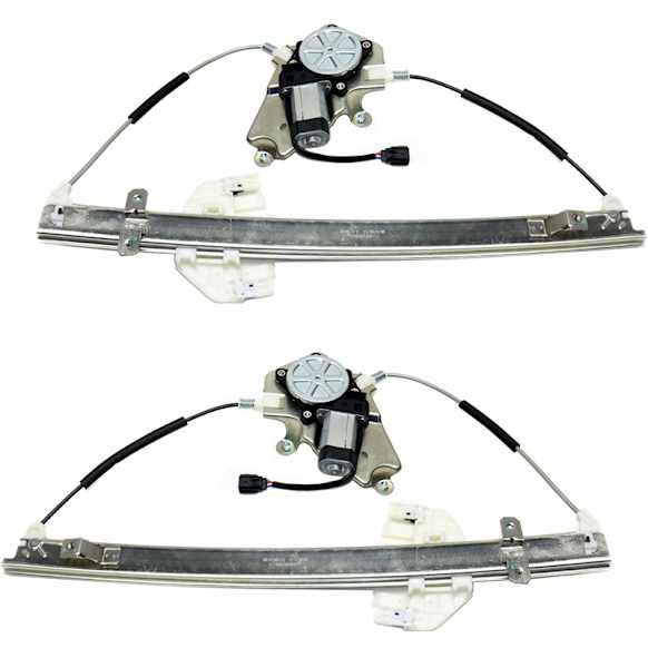 2007 Jeep Liberty - Front, Driver and Passenger Side Power Window Regulator, With Motor, Regulator Attaches Directly To Window Glass, With Locator Pin And Hole, Production Date From February 25 2006