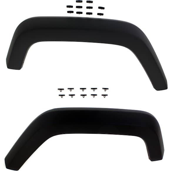 2018 Jeep Wrangler JK - Rear, Driver and Passenger Side, Fender Flares, Textured Black