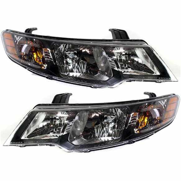 2013 Kia Forte - Driver and Passenger Side Halogen Headlight, With bulb(s), OE Replacement