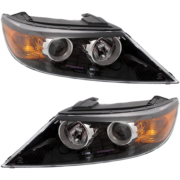 2012 Kia Sorento - Driver and Passenger Side Halogen Headlight, With bulb(s), OE Replacement, CAPA Certified