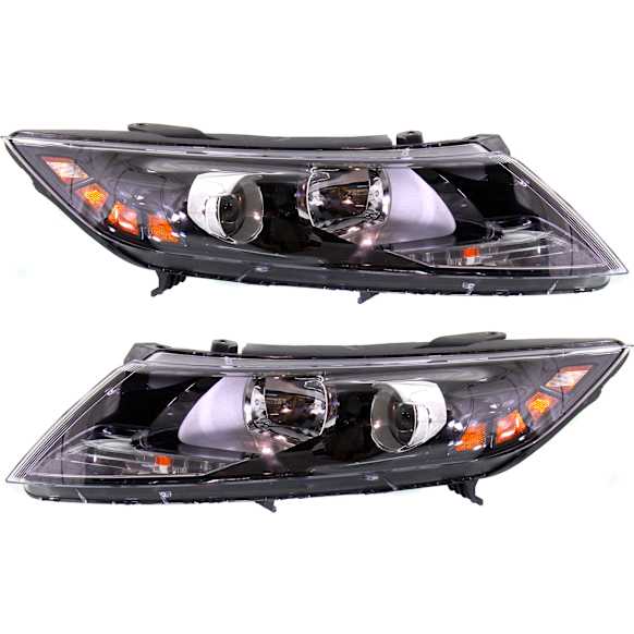 2013 Kia Optima - Driver and Passenger Side Halogen Headlight, With bulb(s), USA Built Vehicle, OE Replacement, CAPA Certified
