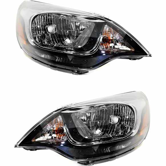 2013 Kia Rio - Driver and Passenger Side Halogen Headlight, With bulb(s), OE Replacement, Sedan, CAPA Certified