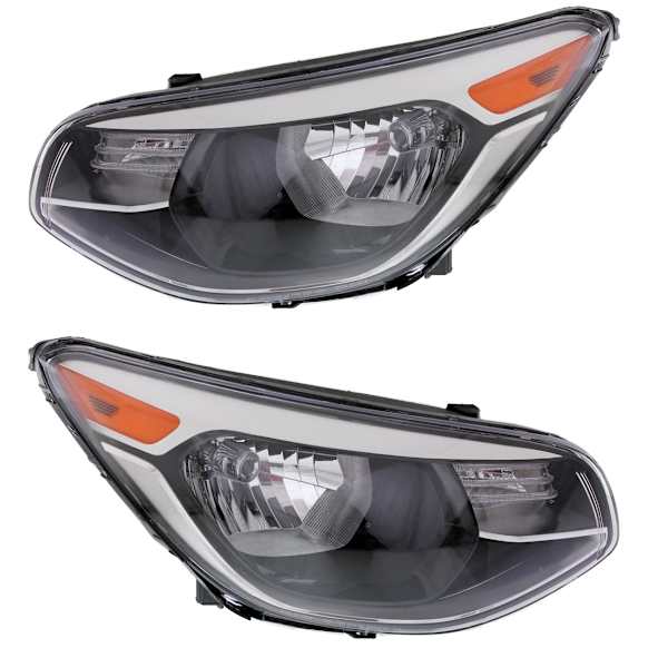 2016 Kia Soul - Driver and Passenger Side Halogen Headlight, With bulb(s), OE Replacement, CAPA Certified