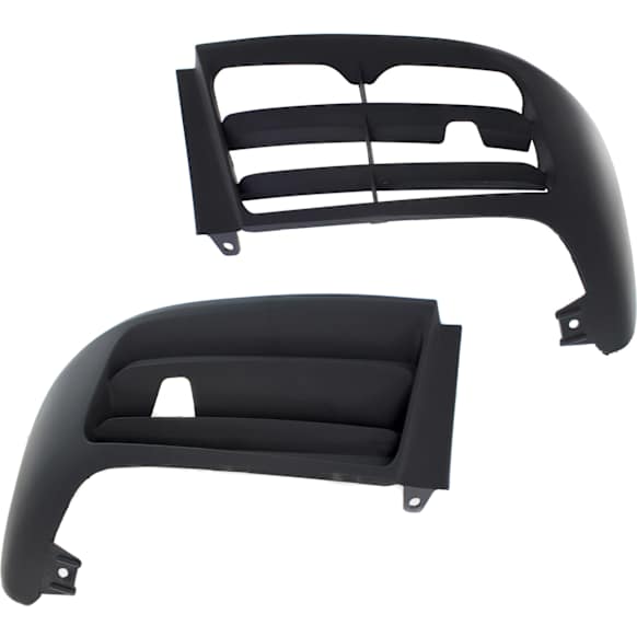Front, Driver and Passenger Side Bumper End, Primed Plastic
