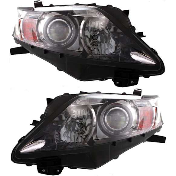 Driver and Passenger Side Headlights, with Bulbs, Halogen, For Models without HID Option, Canada Built Vehicle