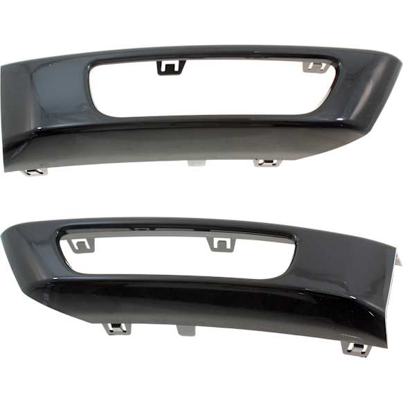 Front, Driver and Passenger Side Fog Light Trims, Textured Black
