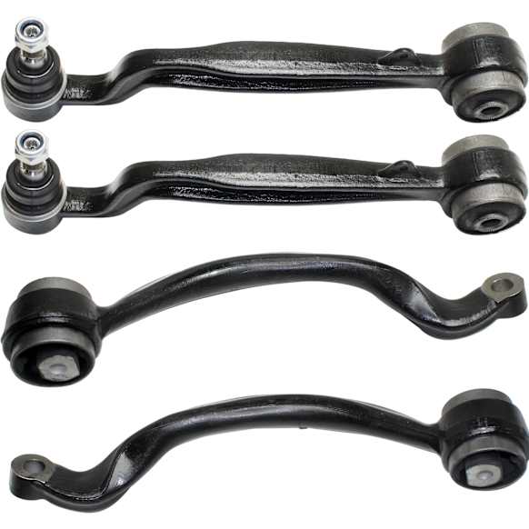 Front, Driver and Passenger Side, Upper and Lower, Frontward Control Arms