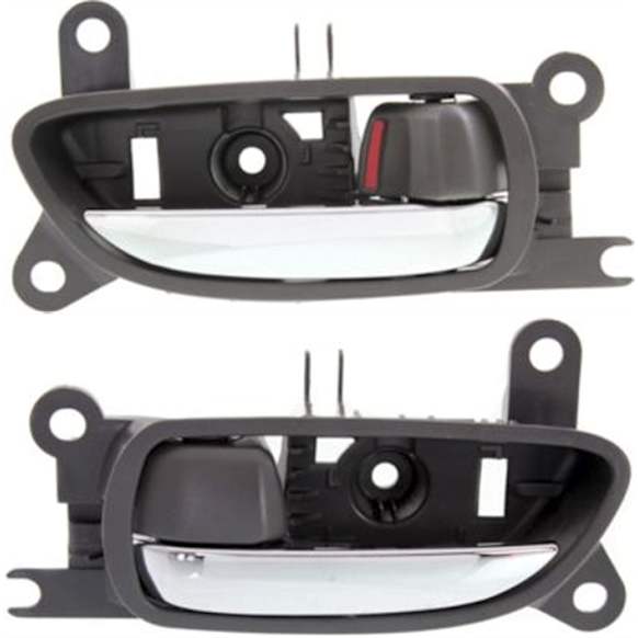 2006-2015 Lexus IS350 - Front, Driver and Passenger Side Interior Door Handles, Gray bezel with chrome lever, With door lock button