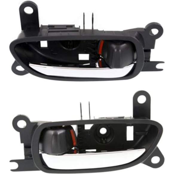 2013 Lexus IS250 Base - Front, Driver and Passenger Side Chrome Lever with Black Bezel Interior Door Handle, With door lock button