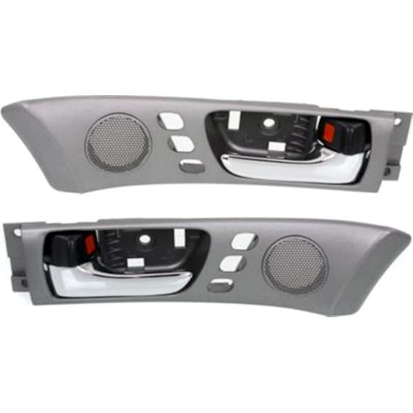 2003 Lexus ES300 Base - Front, Driver and Passenger Side Gray bezel with chrome lever Interior Door Handle, With door lock button, With Memory Adjust System, Sedan
