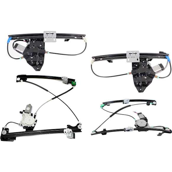 2002-2005 Land Rover Freelander - Front and Rear, Driver and Passenger Side Power Window Regulator, With Motor