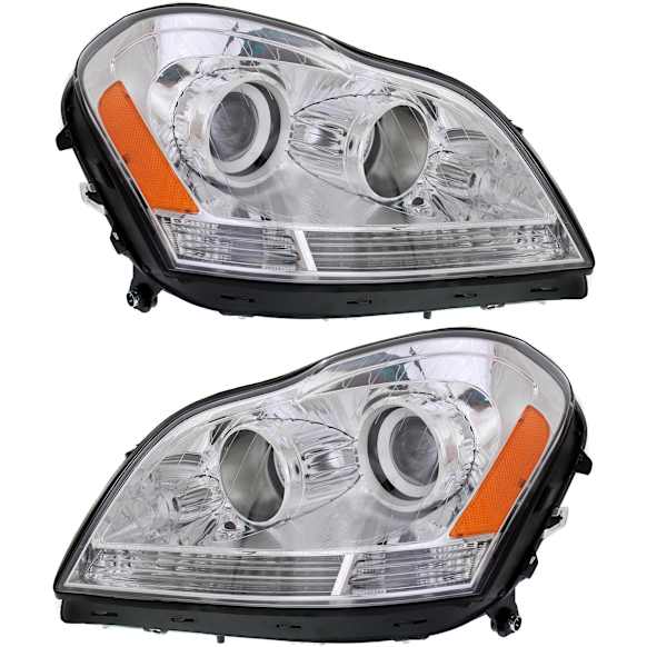2010 Mercedes Benz GL550 - Driver and Passenger Side Halogen Headlight, With bulb(s), OE Replacement