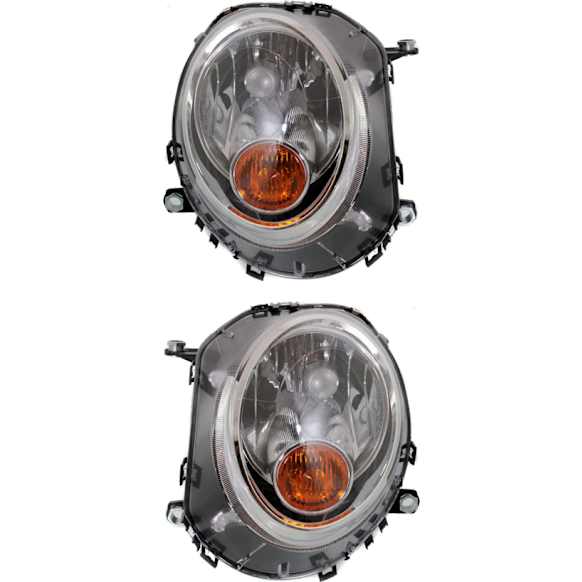 2015 Mini Cooper - Driver and Passenger Side Halogen Headlight, With bulb(s), OE Replacement, Convertible