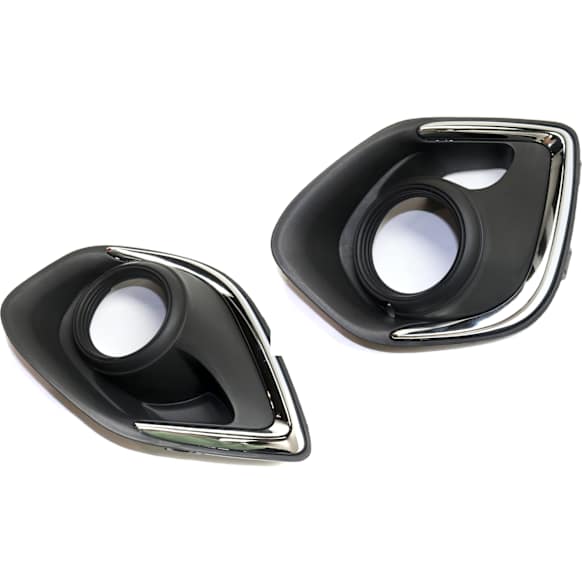 Front, Driver and Passenger Side Fog Light Trims, Chrome