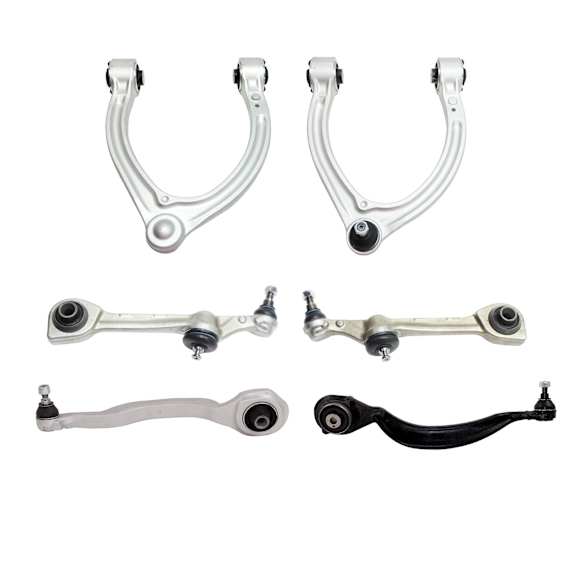 Front, Driver and Passenger Side, Upper and Lower, Frontward and Rearward Control Arms