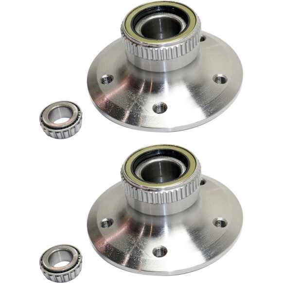 Front, Driver and Passenger Side Wheel Hub, 5 Lugs, With Bearing, RWD