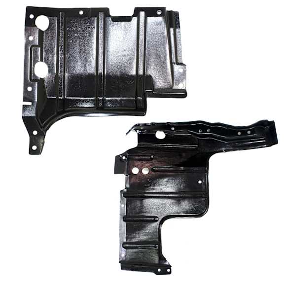 Driver and Passenger Side Engine Splash Shields, Center Section