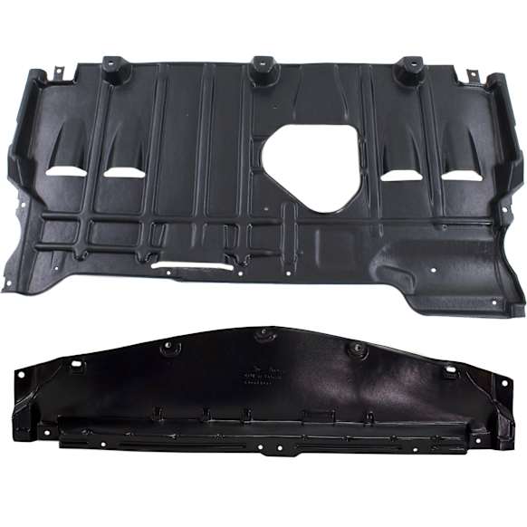 Front and Rear Engine Splash Shields, 5-Speed Transmission