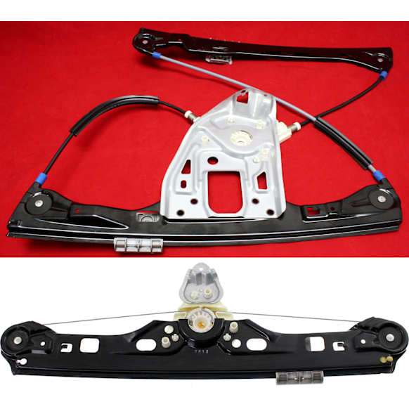 Front and Rear, Driver Side Power Window Regulator, Without Motor