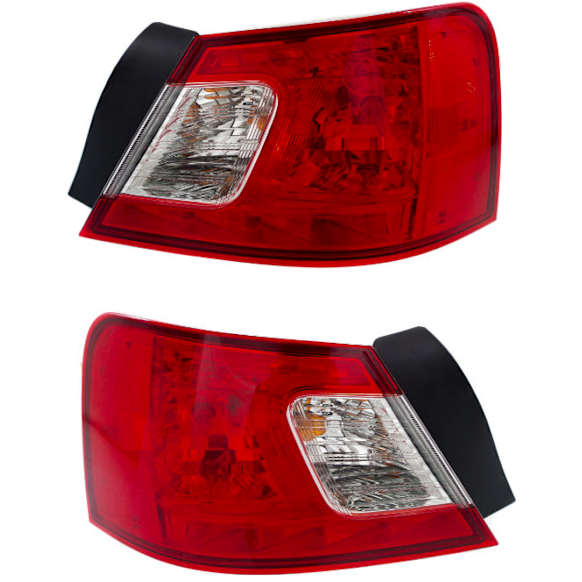 2012 Mitsubishi Galant - Driver and Passenger Side Halogen Tail Light, With bulb(s), OE Replacement