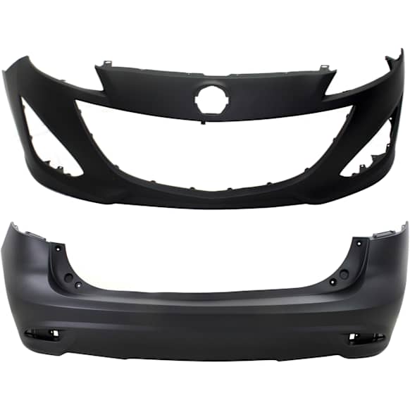 Front and Rear Primed Bumper Cover